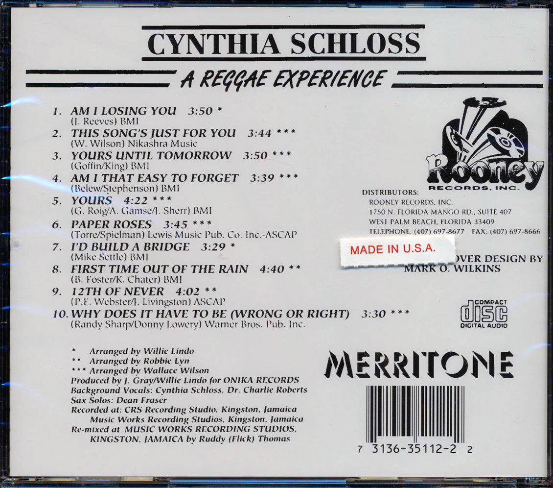 Cynthia Schloss - A Reggae Experience