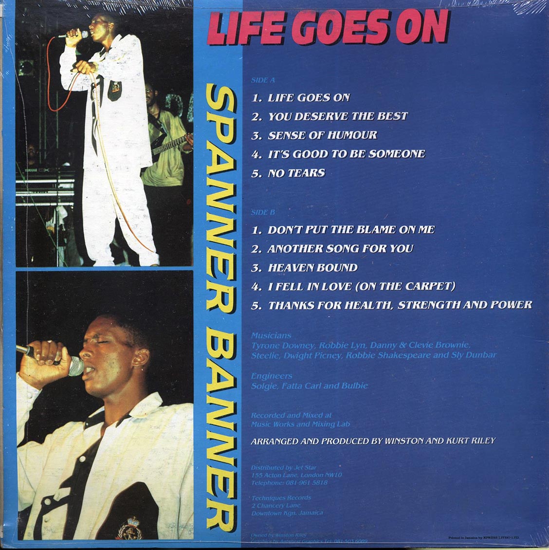 Spanner Banner - Life Goes On (Jamaica press) (orig. press)
