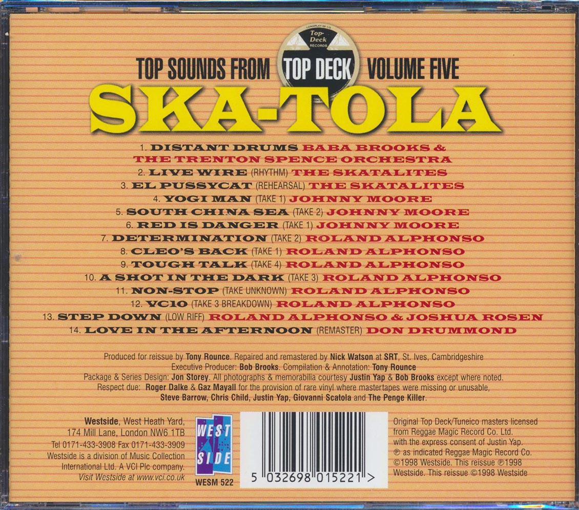 The Skatalites - Ska-Tola: Top Sounds From Top Deck #5