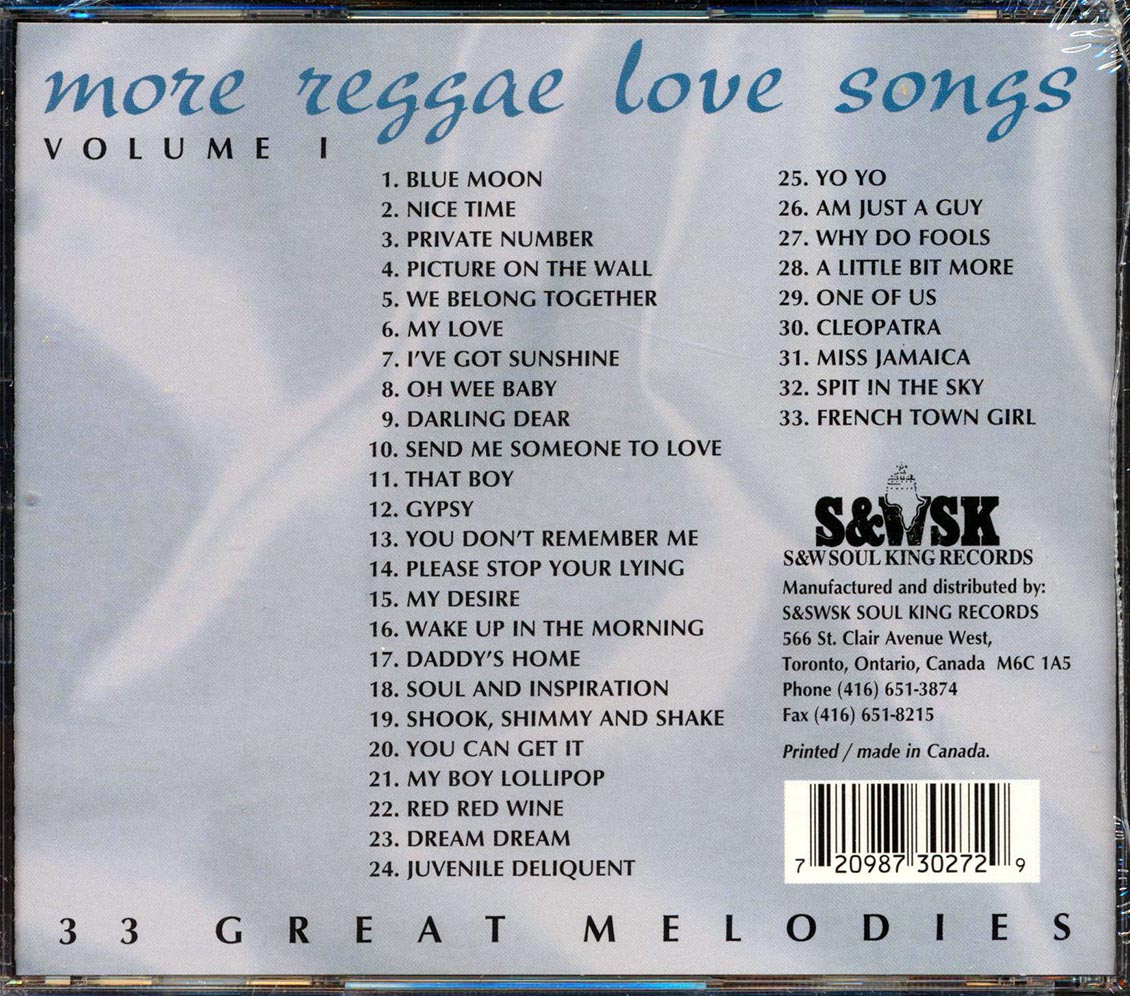 Hortense Ellis, Marie Brown, KC White - More Reggae Love Songs Volume 1: 33 Great Melodies (33 tracks)