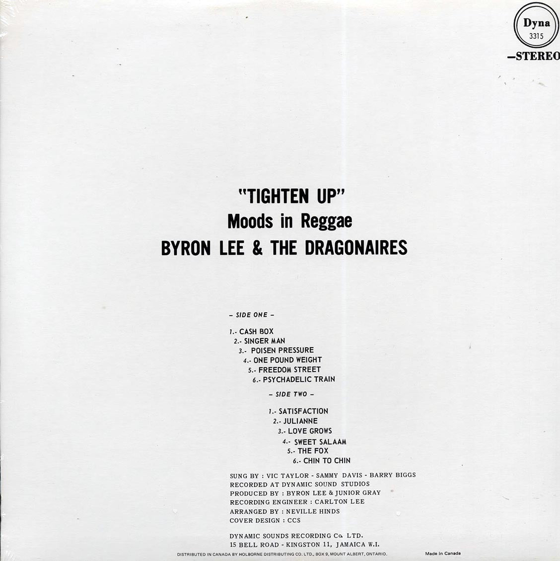 Byron Lee & The Dragonaires - Tighten Up (orig. press)