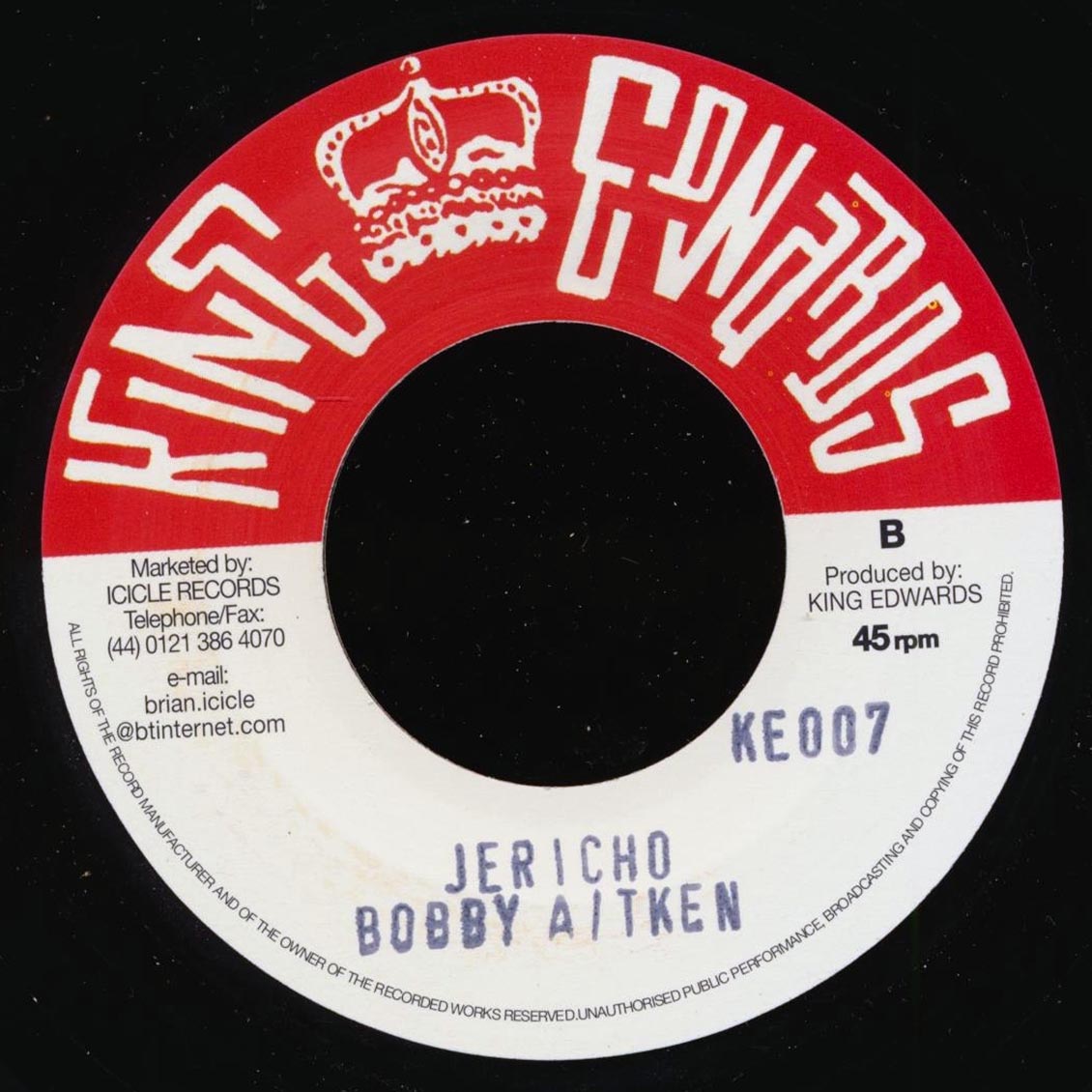 Baba Brooks - Musical Workshop  /  Bobby Aitken - Jericho