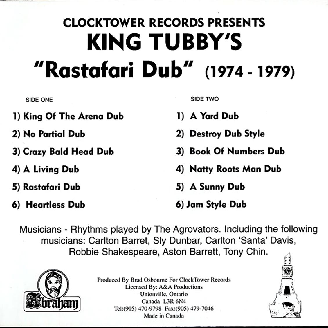 King Tubby - Rastafari Dub