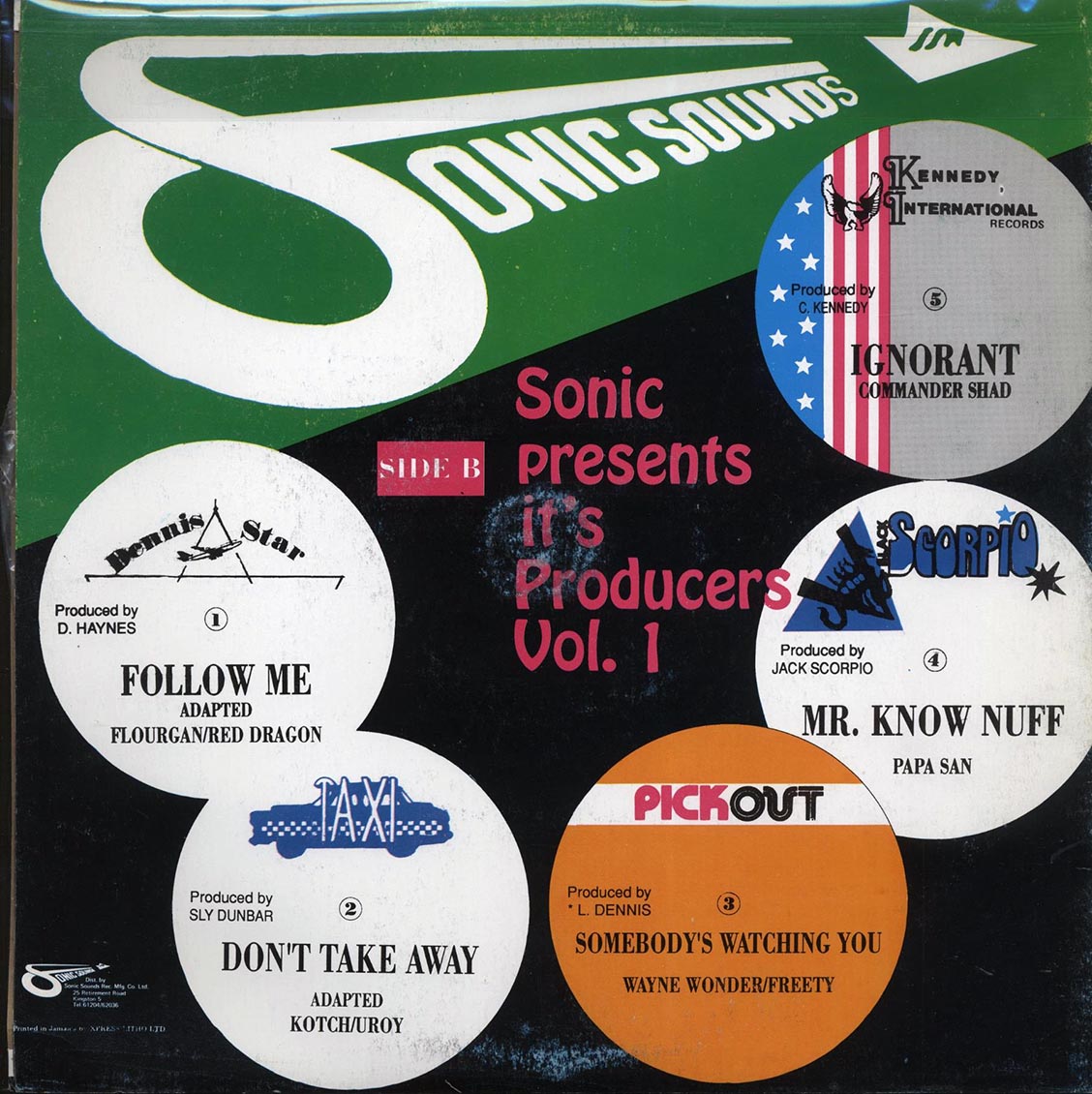 U Roy, Red Dragon, Papa San, Flourgon, Gregory Isaacs, Etc. - Sonic Presents It's Producers Volume 1 (Jamaica press) (orig. press)