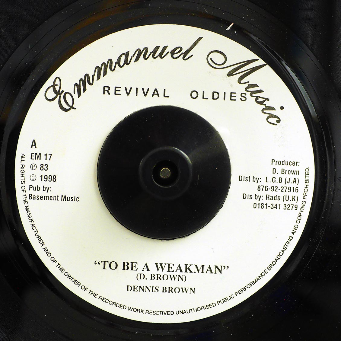 Dennis Brown - To Be A Weakman  /  Version
