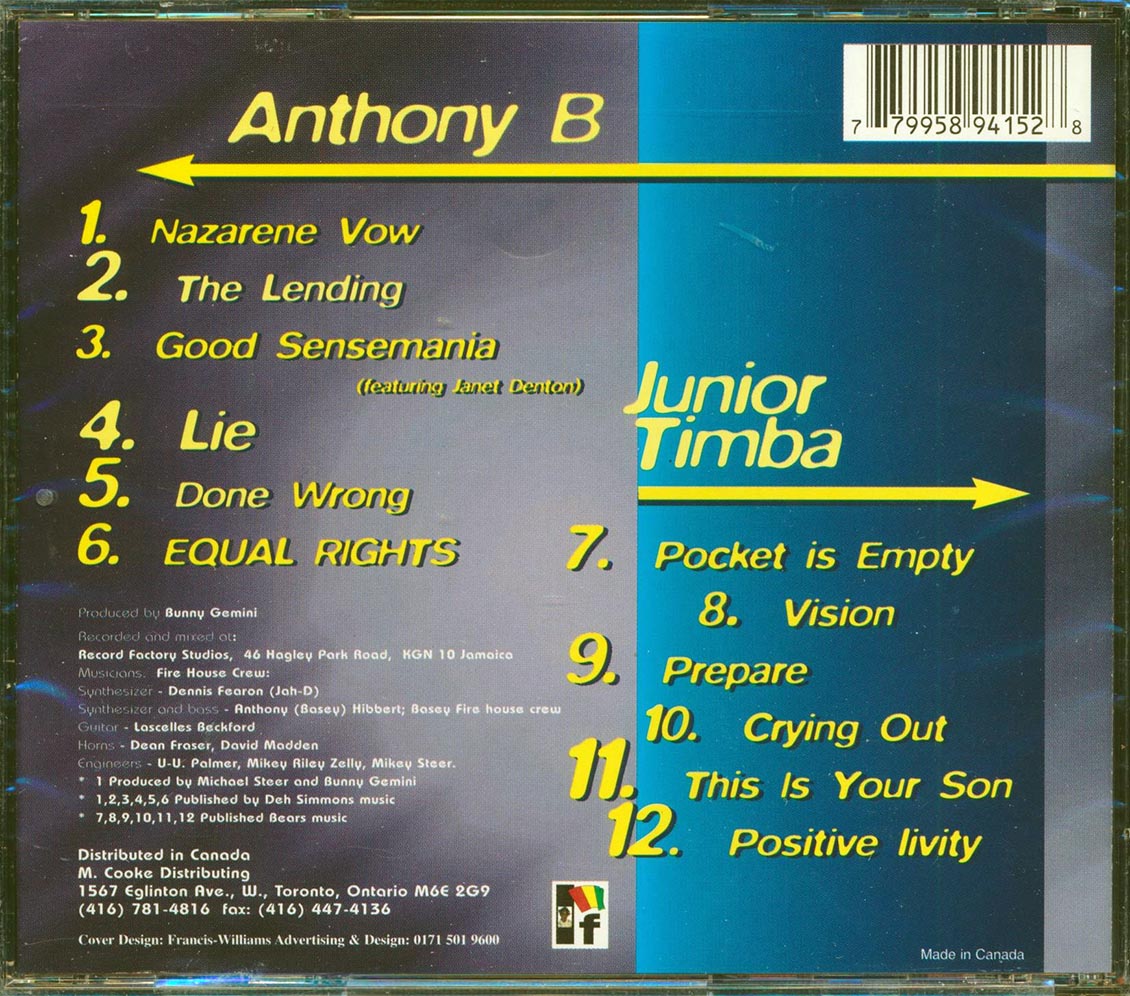Anthony B, Junior Timba - The Nazarene Vow