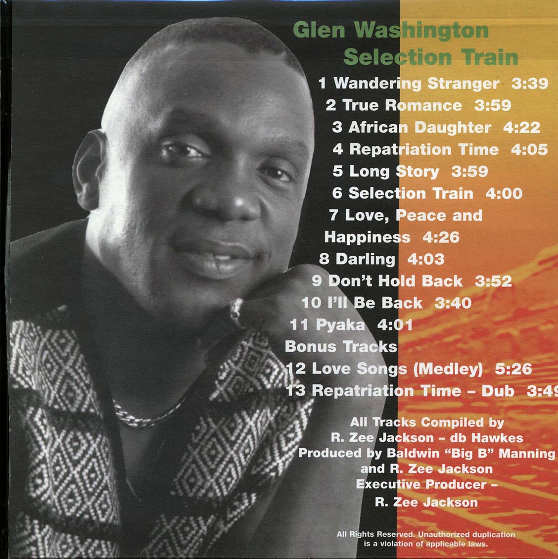Glen Washington - Selection Train (orig. press)