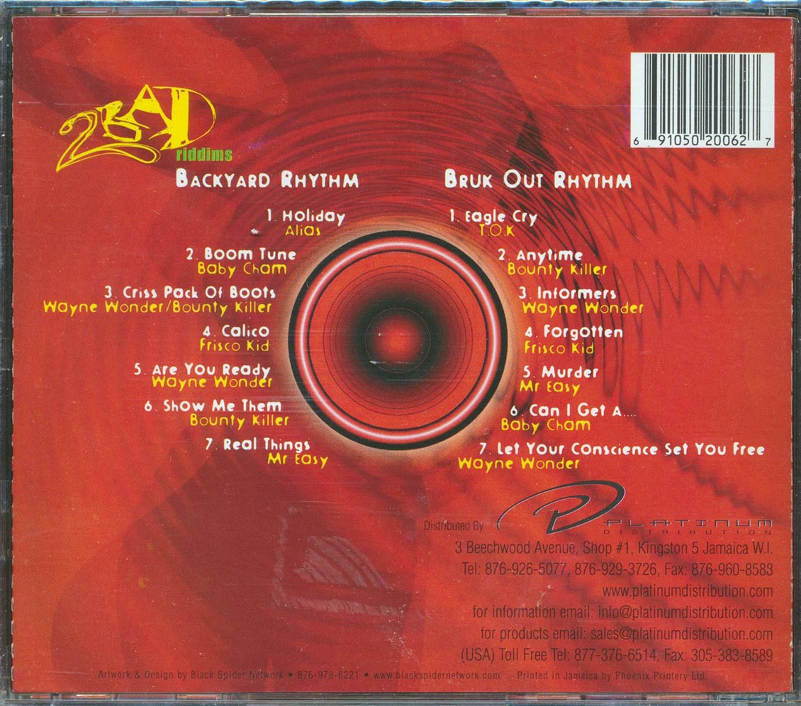 Bounty Killer, TOK, Baby Cham, Etc. - 2 Bad Riddims (Backyard & Bruckout rhythms)