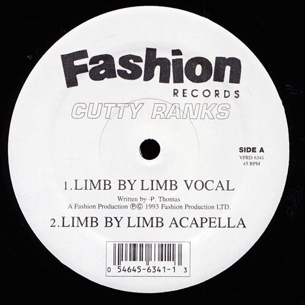 Cutty Ranks - Limb By Limb (Vocal); Cutty Ranks - Limb By Limb (Acapella)  /  Cutty Ranks - Limb By Limb (Hip Hop Mix) (rhythm: "Pitch")