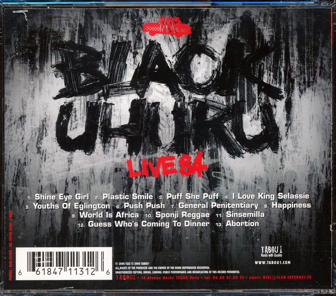 Black Uhuru - Live 1984 (Sly & Robbie, Michael Rose, Duckie Simpson,  Puma Jones) (marked/ltd stock)