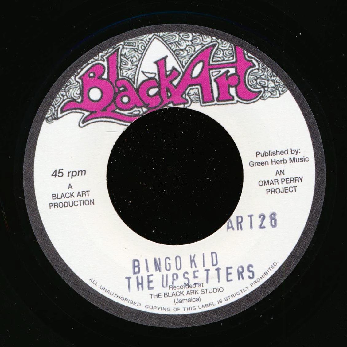Jr. Murvin - Philistines On The Land  /  The Upsetters - Bingo Kid (rhythm: "Jr. Murvin - Police And Thieves") (UK press)