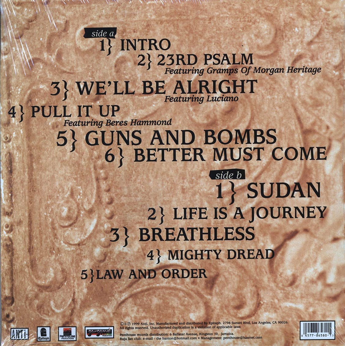 Buju Banton - Unchained Spirit (orig. press)