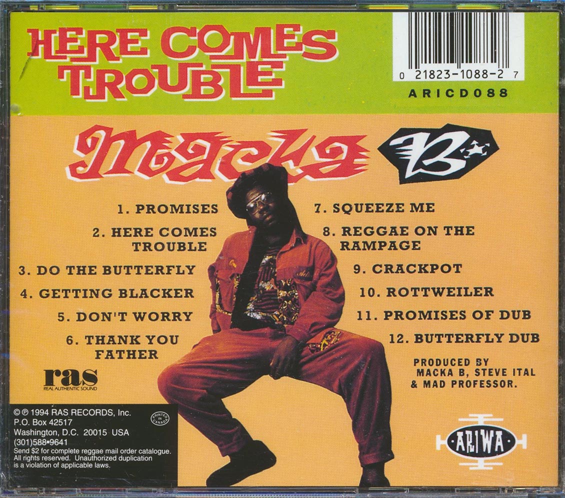 Macka B - Here Comes Trouble (marked/ltd stock)