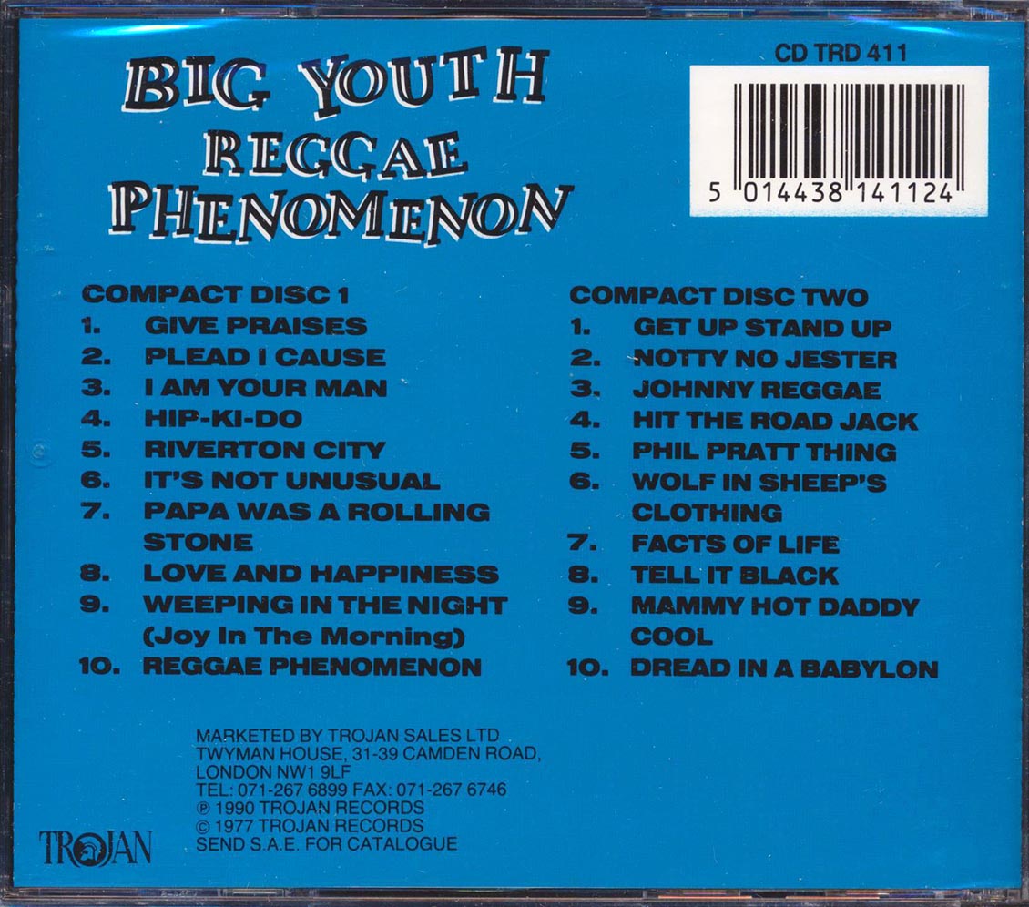 Big Youth - Reggae Phenomenon (20 tracks) (2xCD)