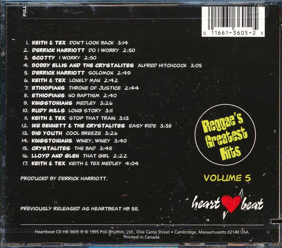 Scotty, The Ethiopians, The Crystalites, Keith & Tex, Etc. - Reggae's Greatest Hits 5 (marked/ltd stock)