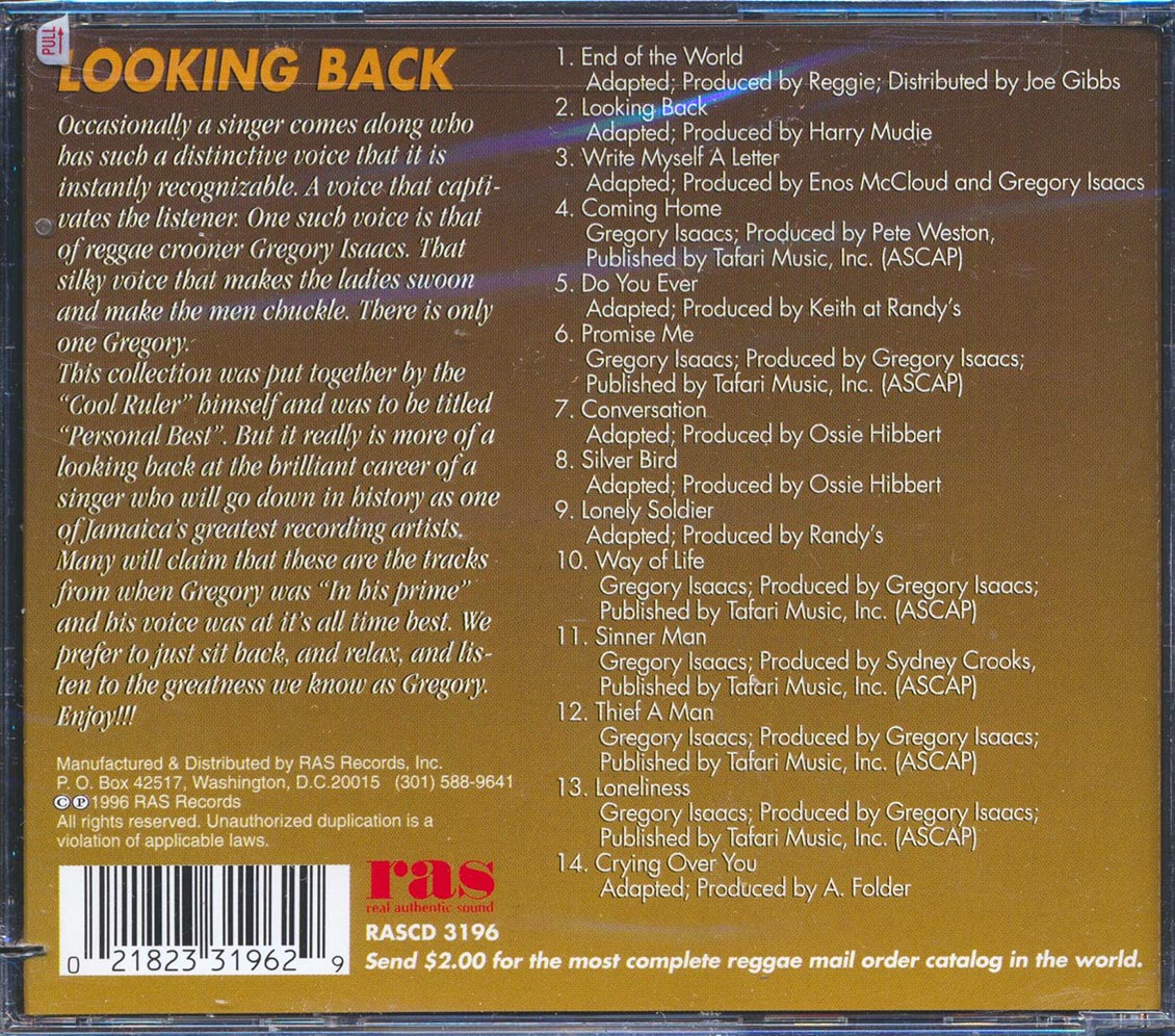 Gregory Isaacs - Looking Back (marked/ltd stock)