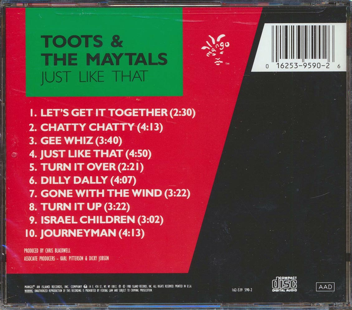 Toots & The Maytals - Just Like That