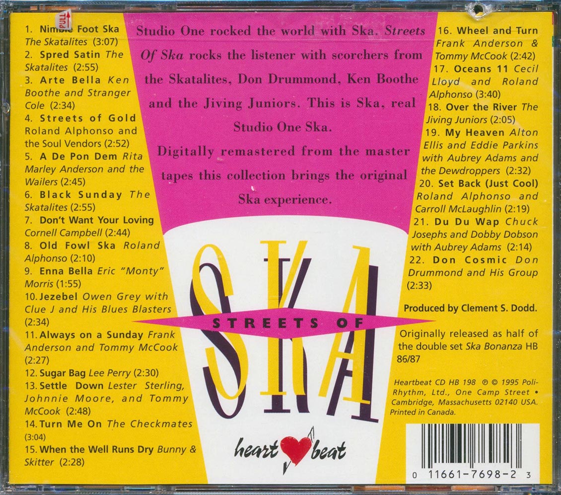 Skatalites, Don Drummond, Tommy McCook, Lester Sterling, Etc. - Streets Of Ska (22 tracks) (marked/ltd stock) (remastered)