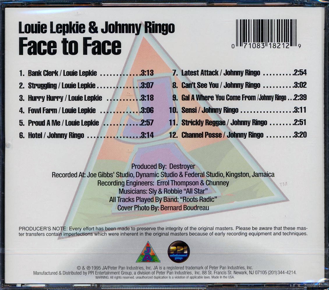 Lui Lepki, Johnny Ringo - Face To Face
