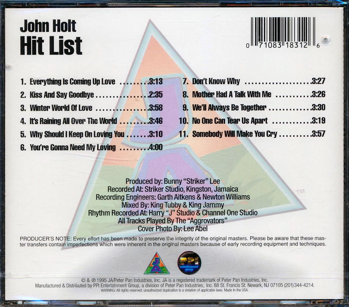 John Holt - Hit List (marked/ltd stock)