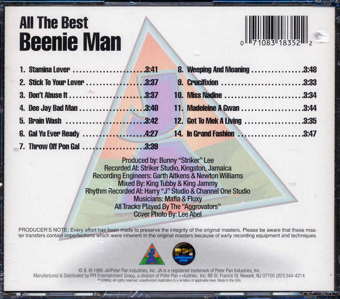 Beenie Man - All The Best (marked/ltd stock)