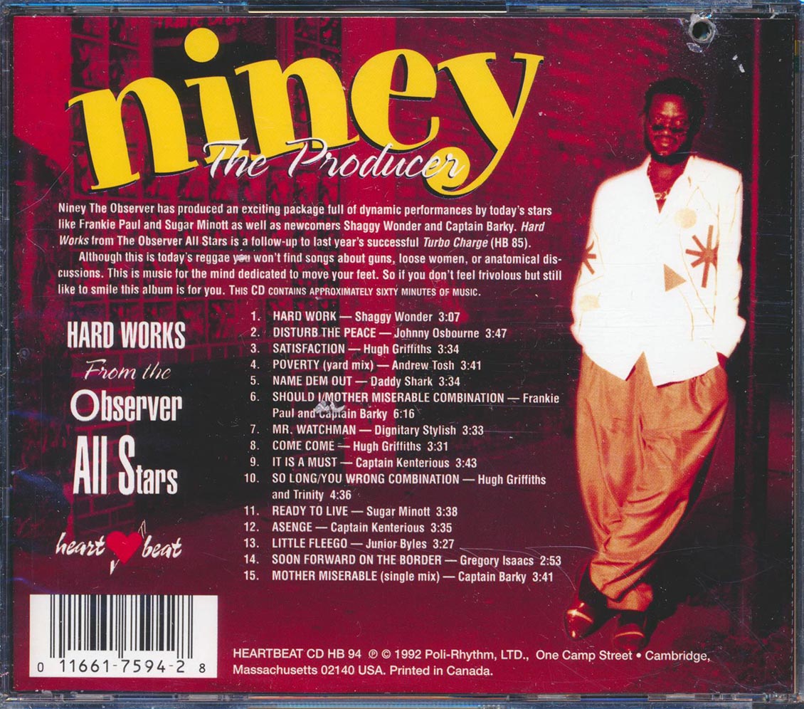 Johnny Osbourne, Gregory Isaacs, Dignitary Stylish, Etc. - Hard Works From The Observer All Stars