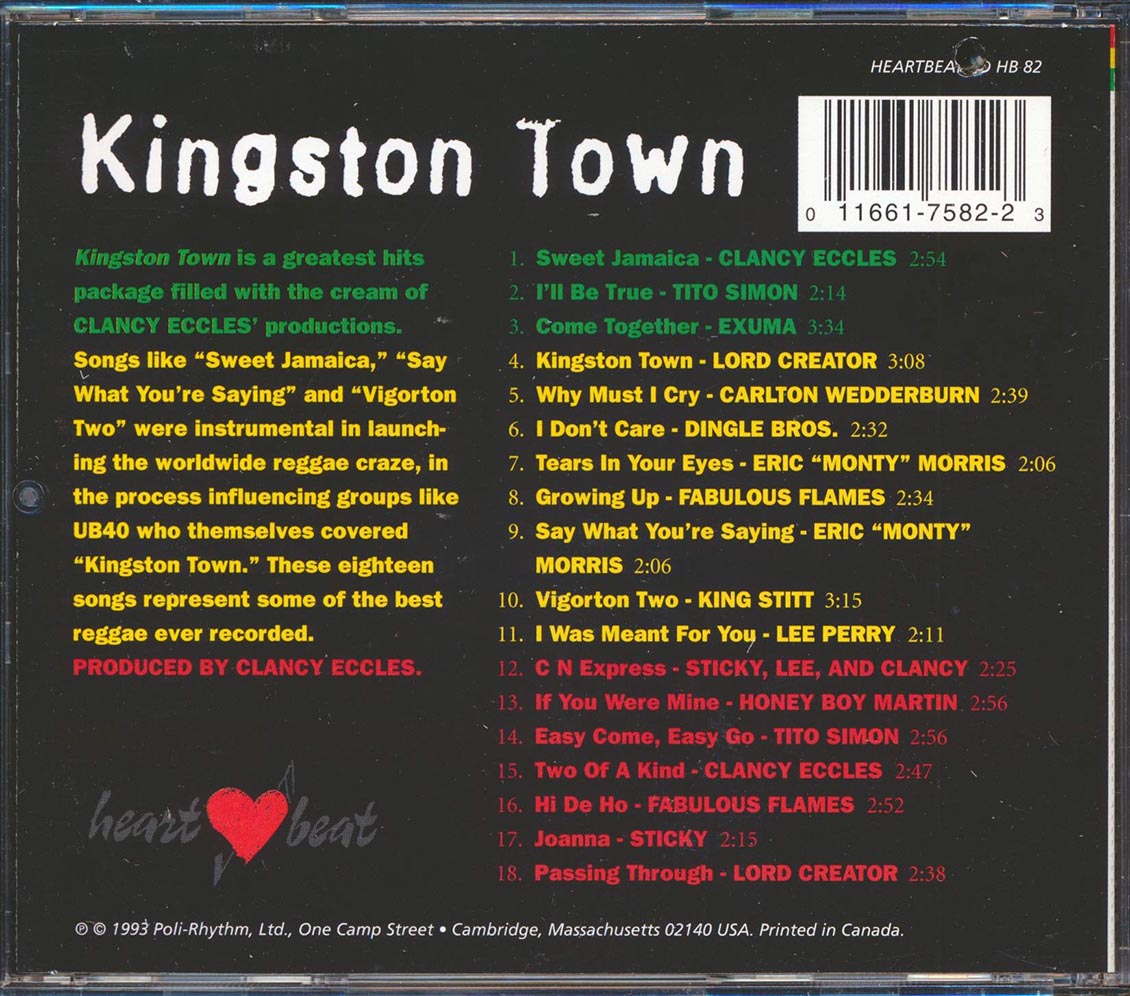 Lee Perry, Lord Creator, Eric Morris, Etc. - Kingston Town: 18 Reggae Hits (marked/ltd stock)