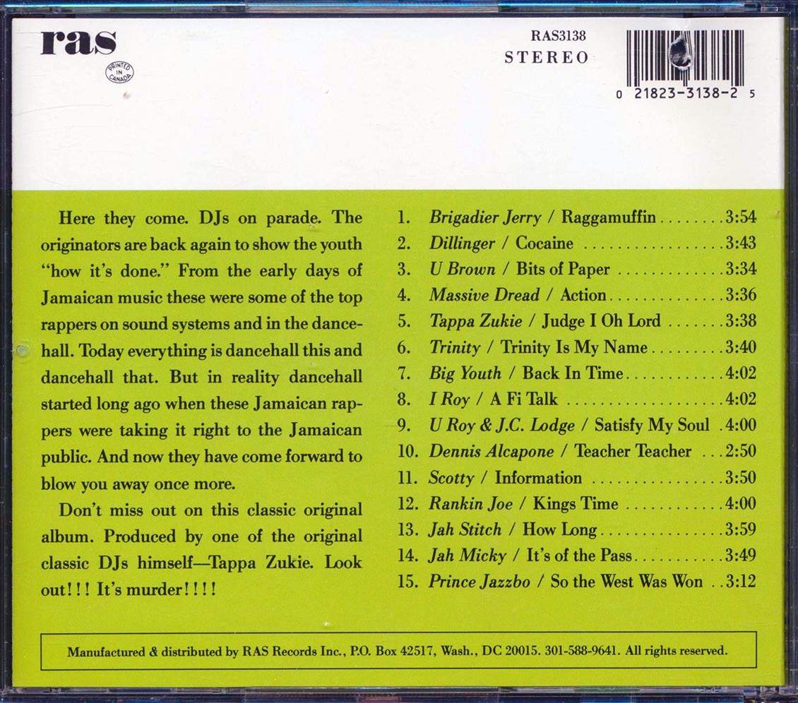 Brigadier Jerry, Ranking Joe, I Roy, Tappa Zukie, Etc. - Old Time DJ Come Back Again (marked/ltd stock)