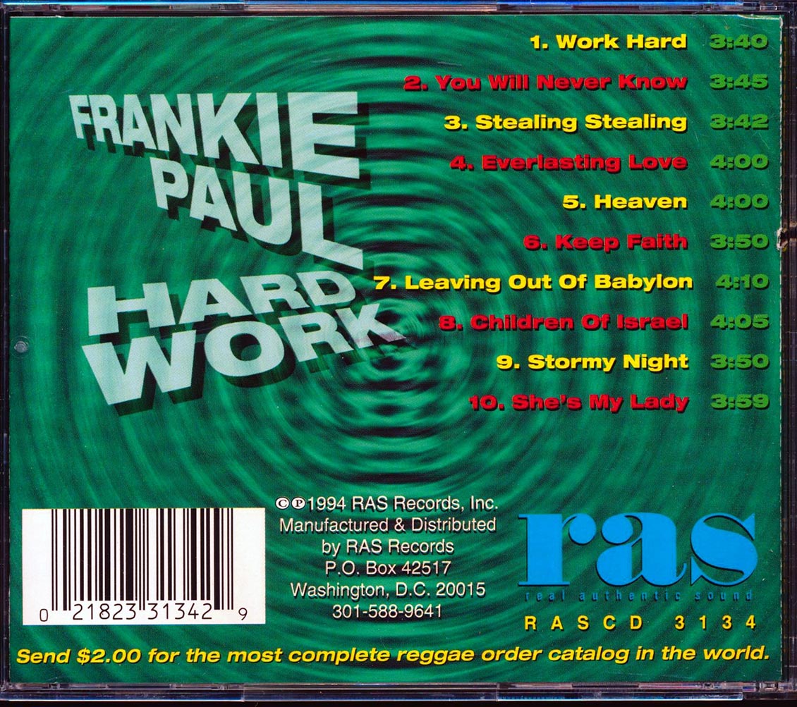 Frankie Paul - Hard Work (marked/ltd stock)