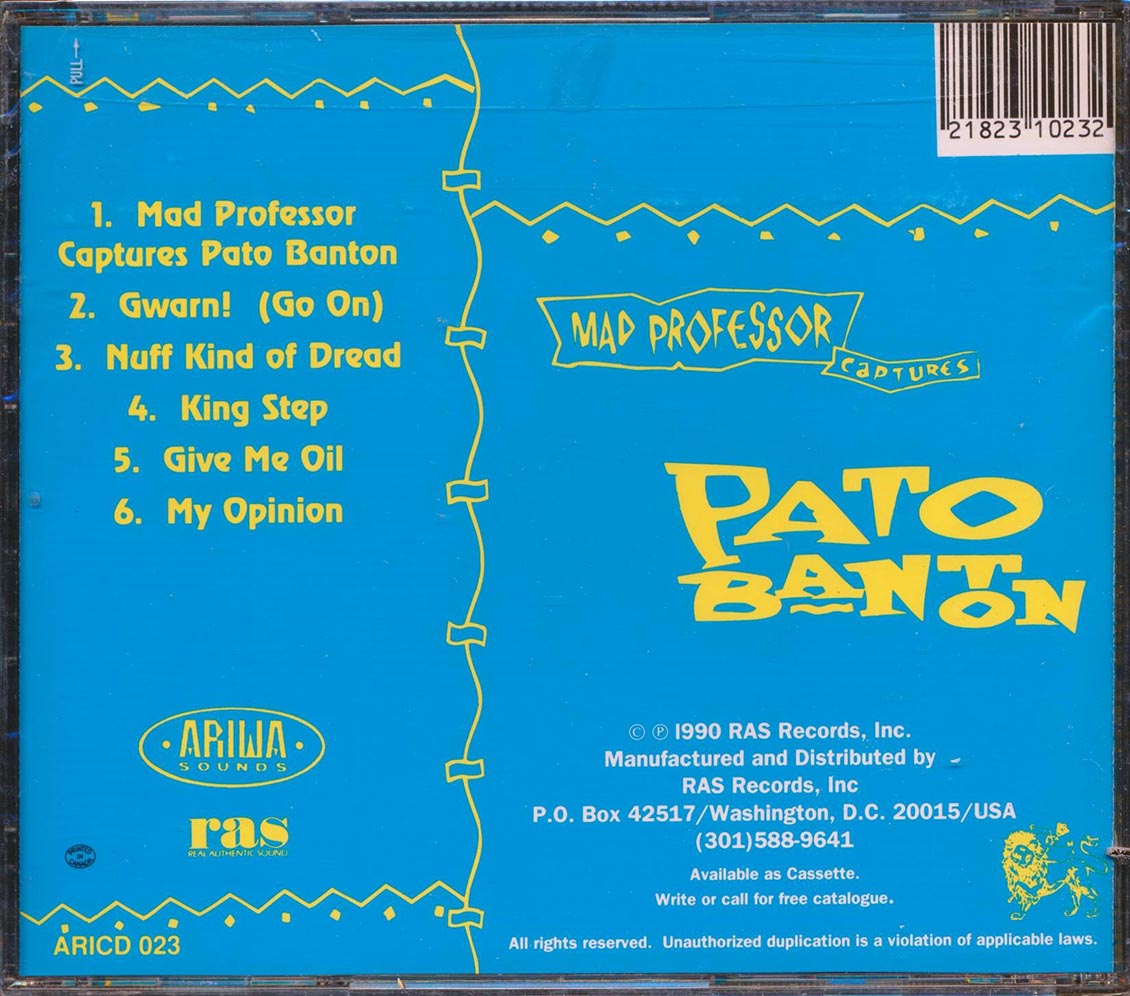 Pato Banton - Mad Professor Captures Pato Banton (marked/ltd stock)