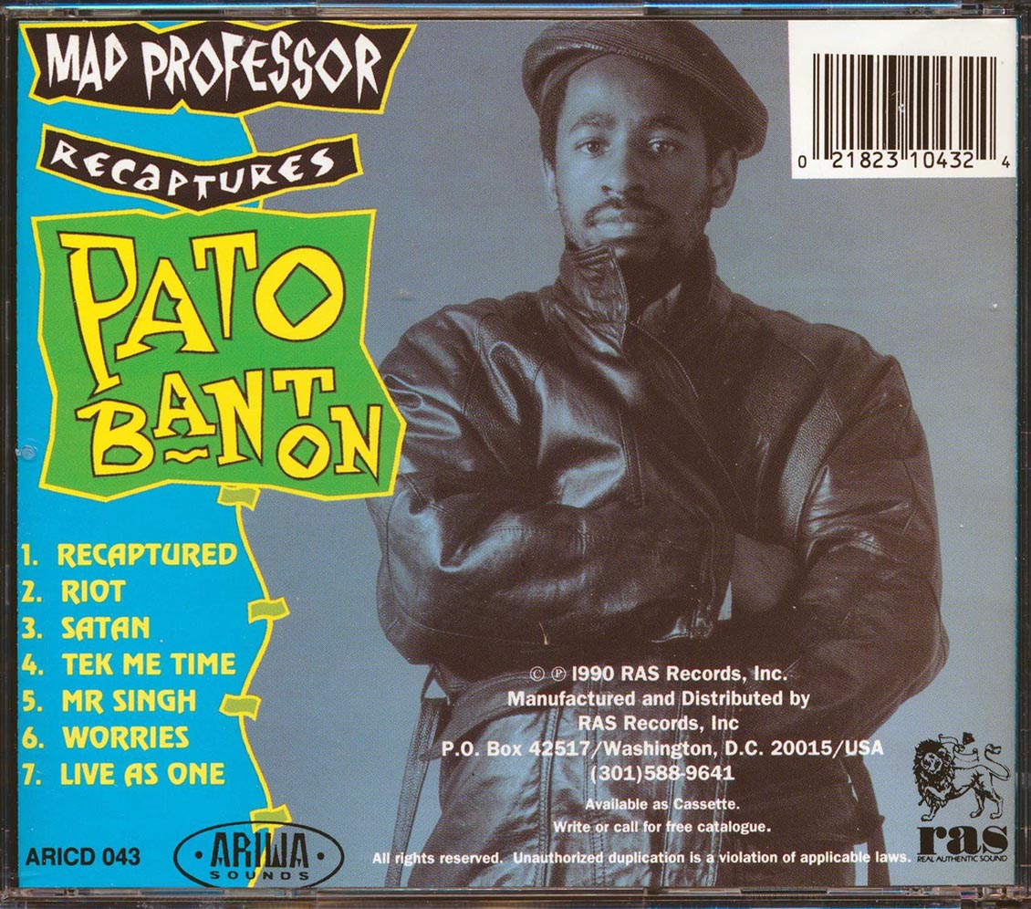 Pato Banton - Mad Professor Recaptures Pato Banton (marked/ltd stock)