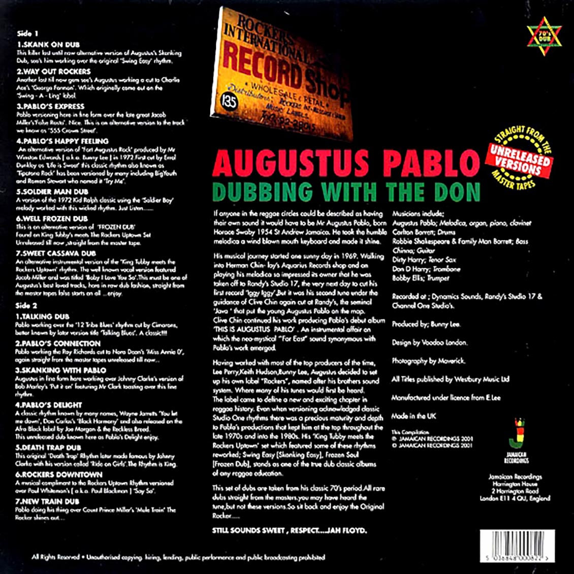 Augustus Pablo - Dubbing With The Don (180g)