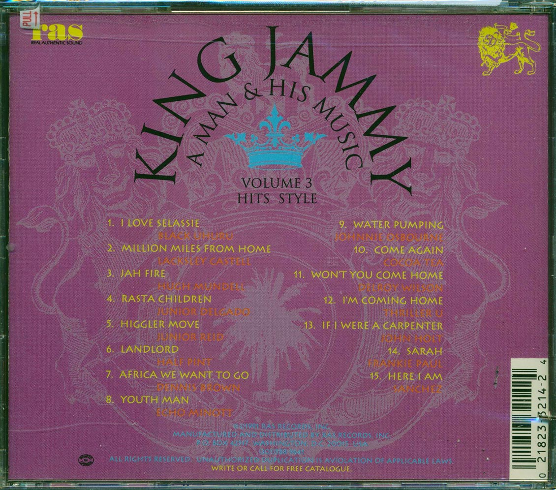 Lacksley Castell, Jr. Reid, Hugh Mundell, Black Uhuru, Etc. - King Jammy A Man & His Music Volume 3 Hits Style (marked/ltd stock)