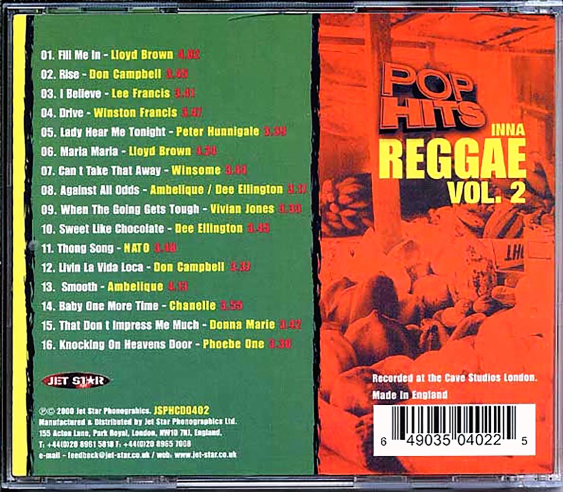 Lloyd Brown, Vivian Jones, Donna Marie, Peter Hunningale, Etc. - Pop Hits Inna Reggae Volume 2