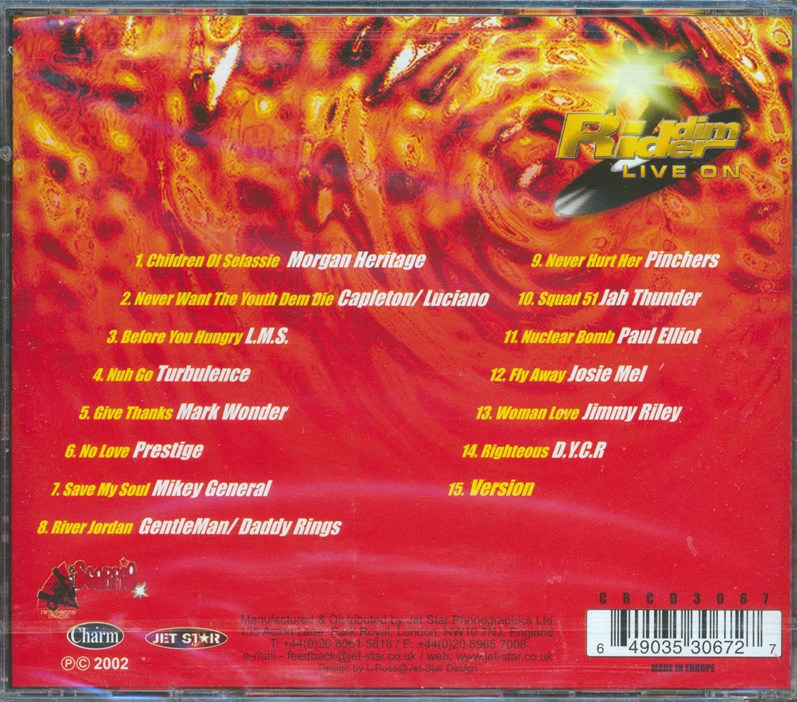 Morgan Heritage, Gentleman, Capleton, Etc. - Riddim Rider: Live On (rhythm: "Live On")