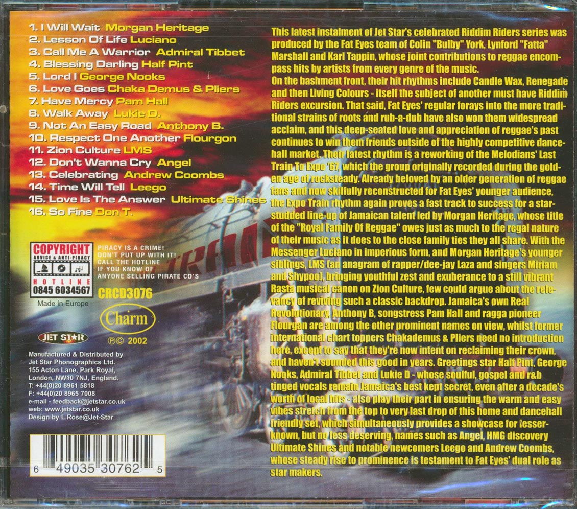 Morgan Heritage, Admiral Tibet, Flourgon, Etc. - Riddim Rider: Expo Train (rhythm: "Expo Train")