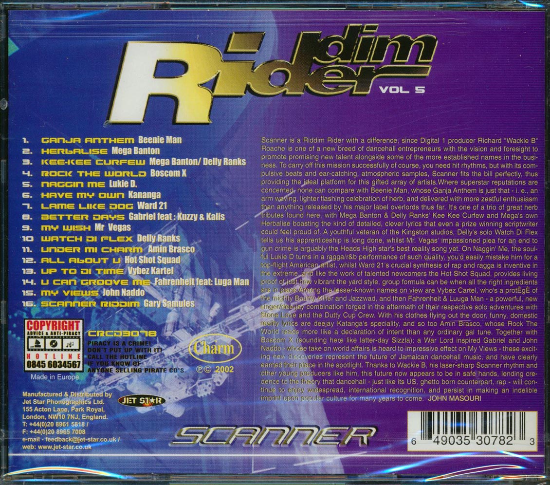 Mr. Vegas, Beenie Man, Ward 21, Etc. - Riddim Rider: Scanner (rhythm: "Scanner")