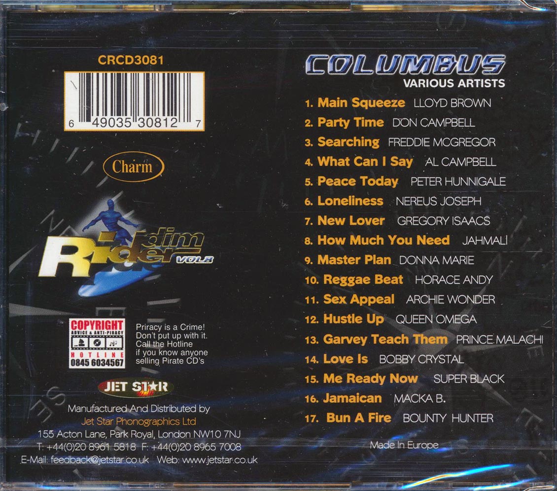 Macka B, Jahmali, Peter Hunningale, Etc. - Riddim Rider: Columbus (rhythm: "Columbus")