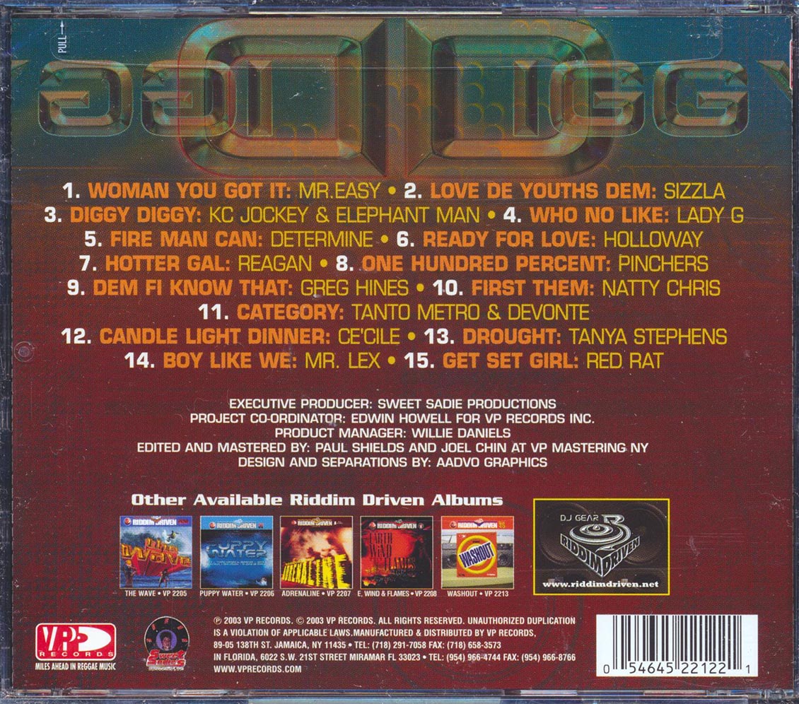 Sizzla, Pinchers, Tanya Stephens, Etc. - Riddim Driven: Diggy Diggy (rhythm: "Diggy Diggy")