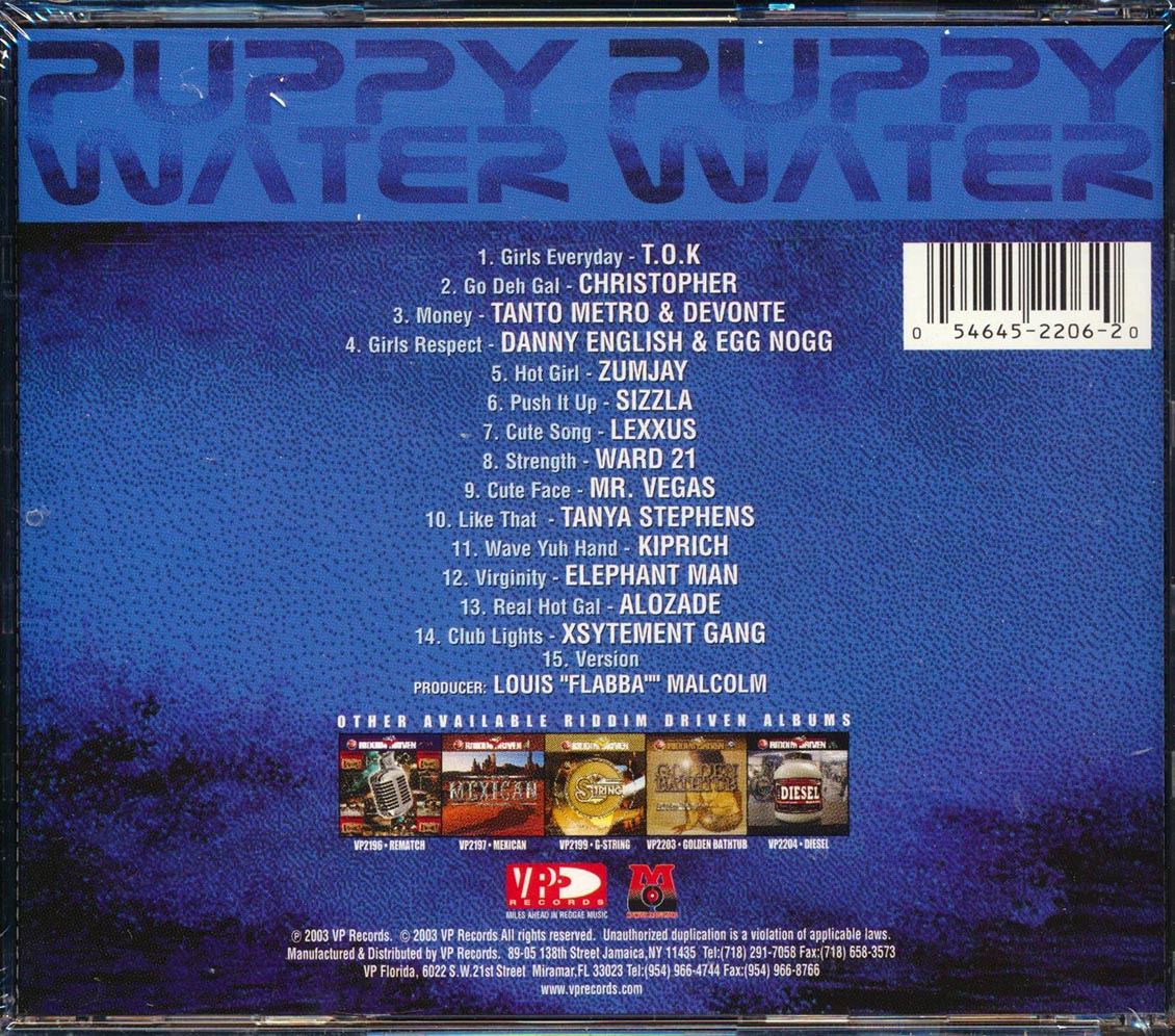 Sizzla, Tanya Stephens, TOK, Etc. - Riddim Driven: Puppy Water (rhythm: "Puppy Water")
