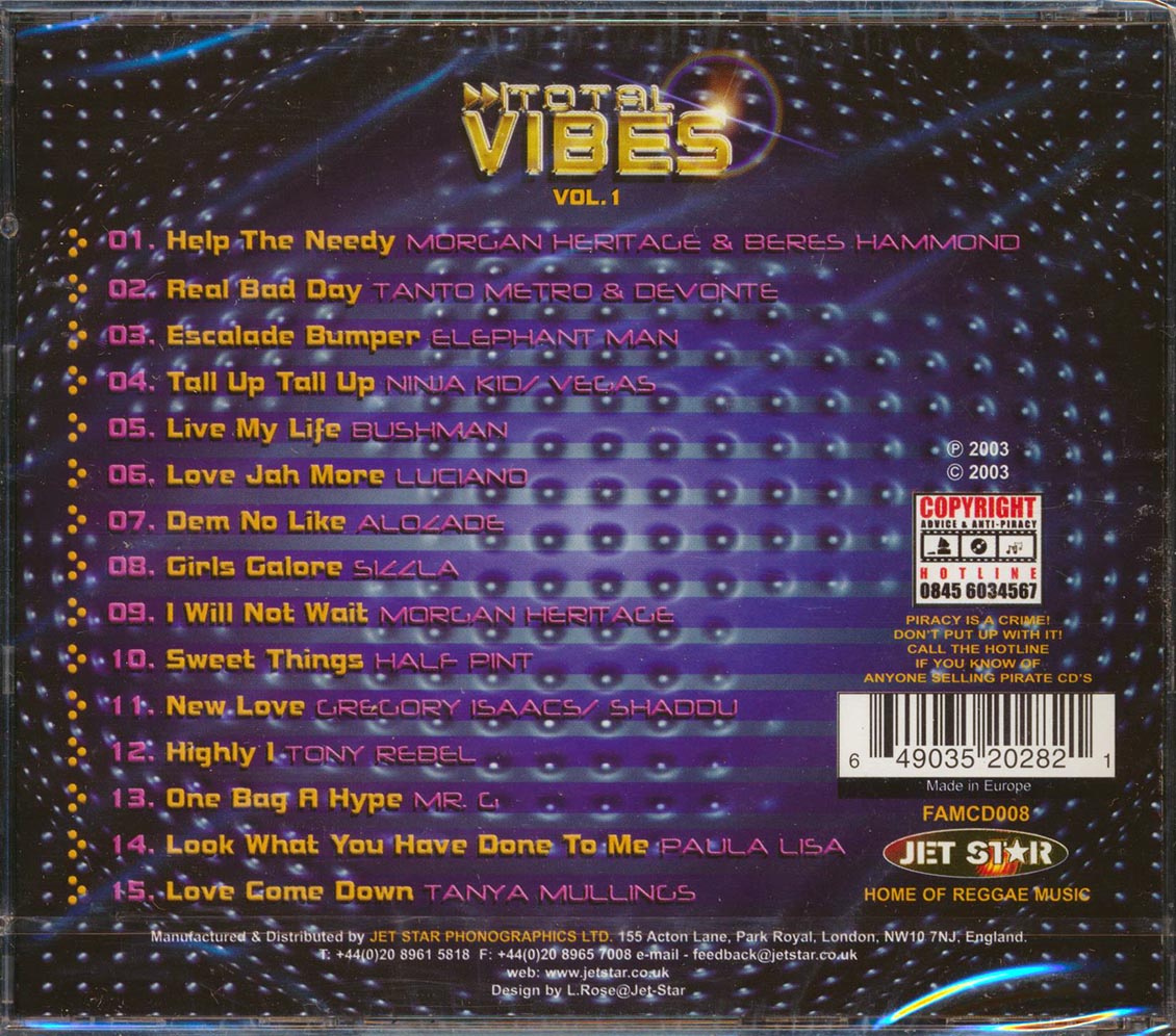 Morgan Heritage, Sizzla, Bushman, Etc. - Total Vibes Volume 1