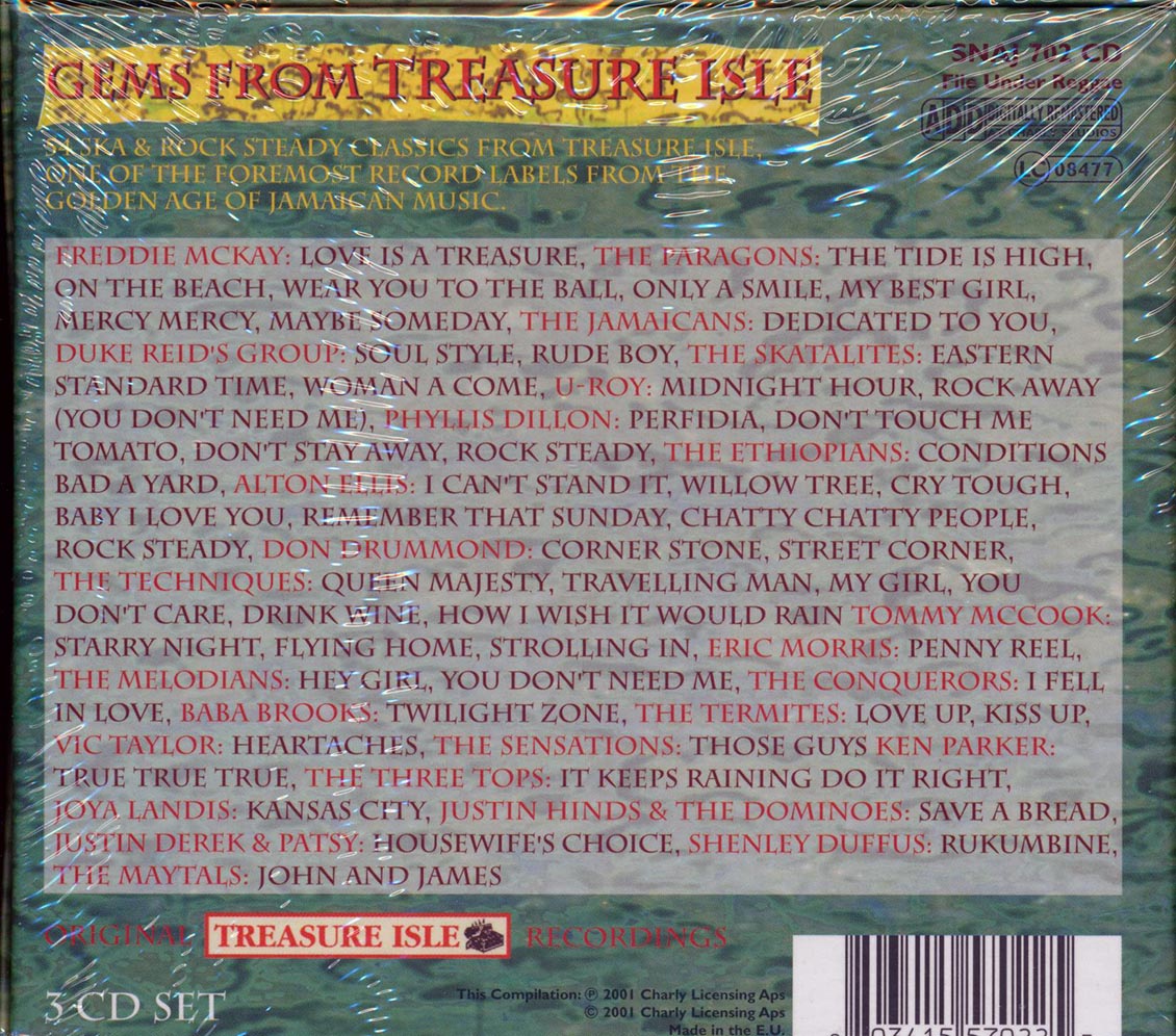 Alton Ellis, The Paragons, Phyllis Dillon, The Skatalites, Etc. - Gems From Treasure Isle (54 tracks) (3xCD) (box set)