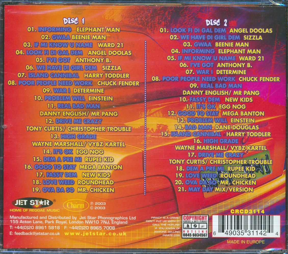 Sizzla, Anthony B, Chuck Fender, Etc. - Riddim Rider: May Day (rhythm: "May Day") (40 tracks) (2xCD)