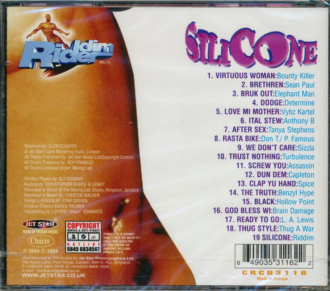 Sean Paul, Anthony B, Sizzla, Etc. - Riddim Rider: Silicone (rhythm: "Silicone")