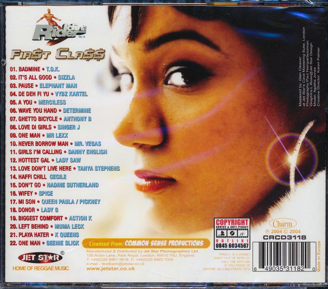 Sizzla, Anthony B, Mr. Vegas, Etc. - Riddim Rider: First Class (rhythm: "First Class") (22 tracks)