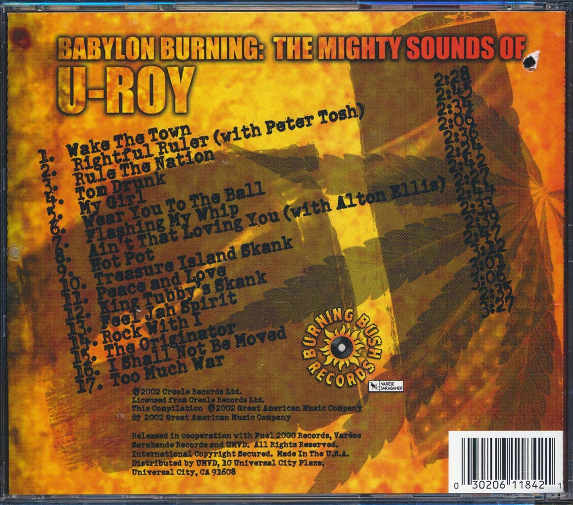 U Roy - Babylon Burning: The Mighty Sounds Of U Roy (marked/ltd stock)