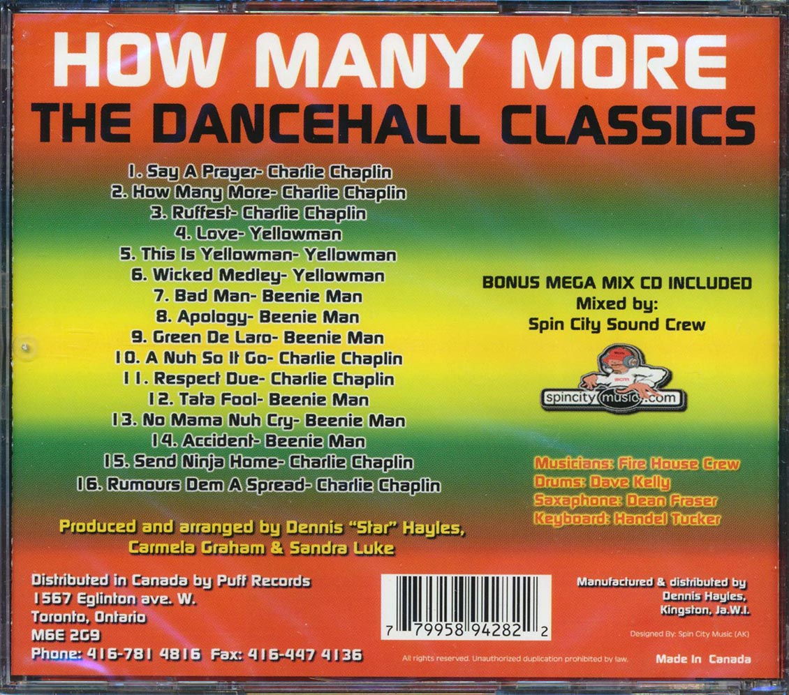 Charlie Chaplin, Beenie Man, Yellowman, Etc - How Many More: The Dancehall Classics (2xCD)