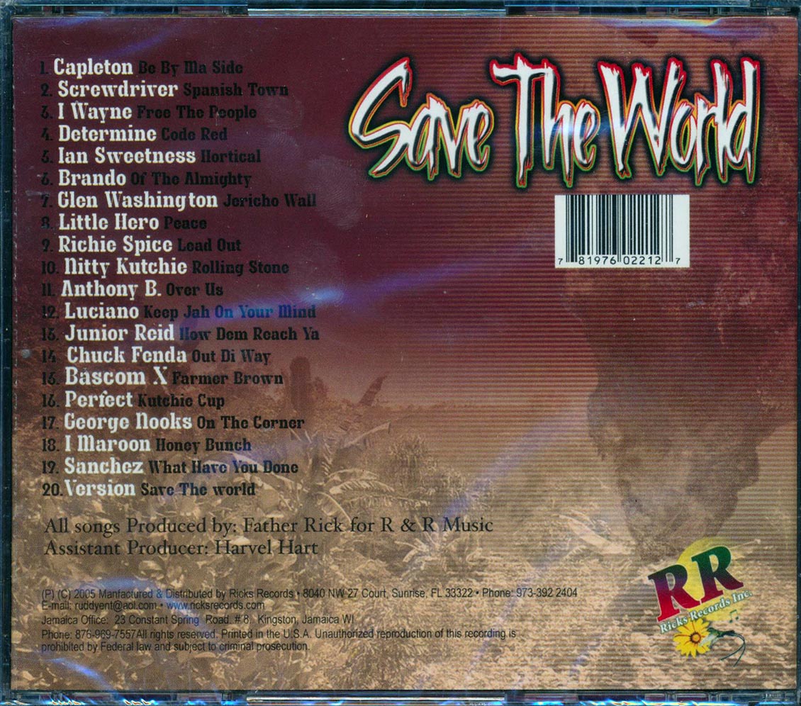 Jr. Reid, Capleton, Luciano, Chuck Fender, Etc. - Save The World (20 tracks)