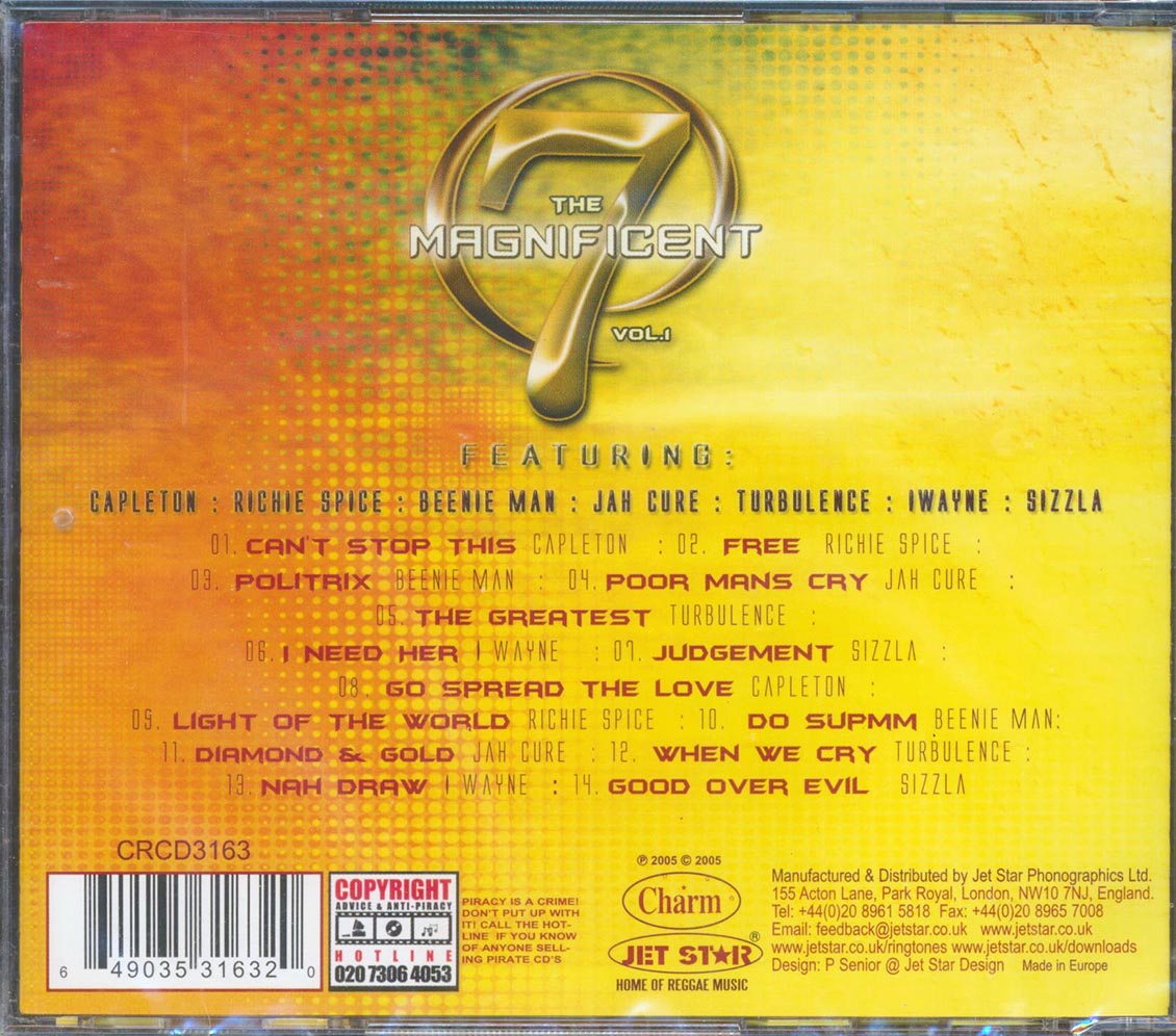 Jah Cure, Richie Spice, Sizzla, Etc. - Magnificent 7 Volume 1