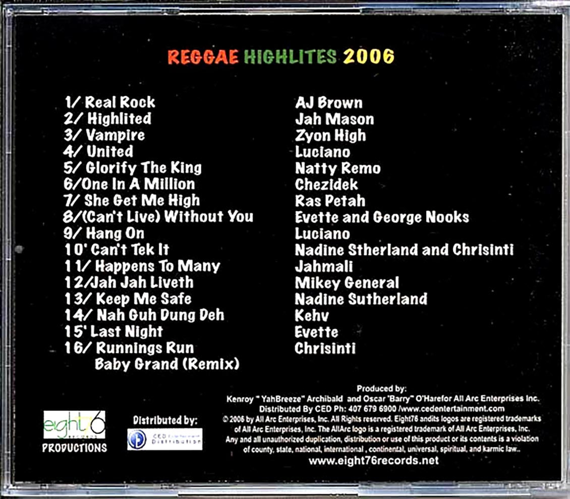 Luciano, Jah Mason, Jahmali, Ras Petah, Etc. - Reggae Highlites 2006